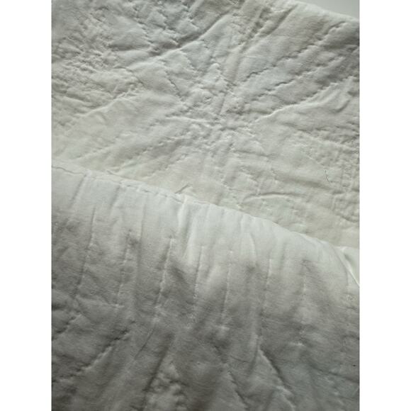 Vintage Handmade Quilt Star Patchwork Flying Geese Border cottage - see flaws - Picture 5 of 12